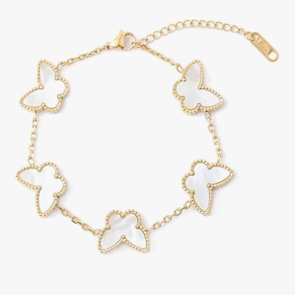 NEW 18K Gold Plated Butterfly Bracelet